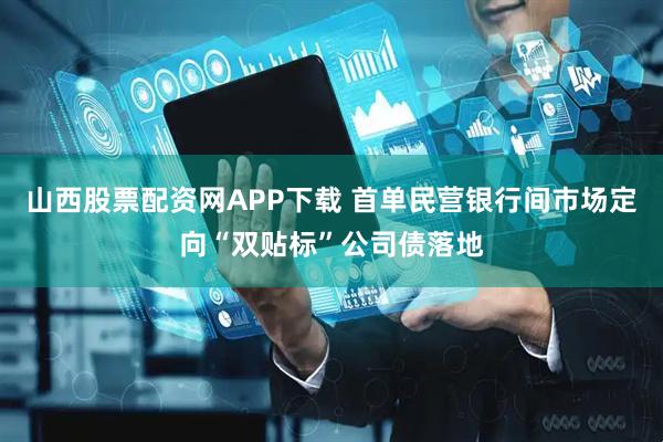 山西股票配资网APP下载 首单民营银行间市场定向“双贴标”公司债落地
