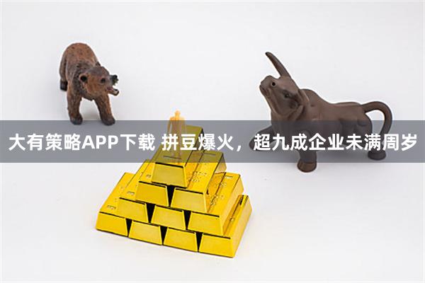 大有策略APP下载 拼豆爆火，超九成企业未满周岁